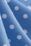 Retro Polka Dots Halter Robe à dos ouvert
