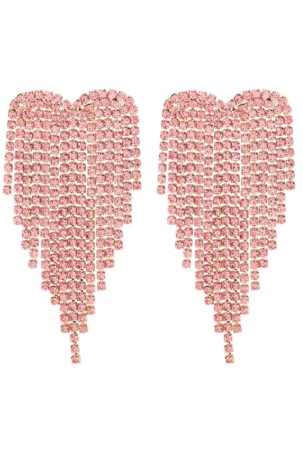 Boucles d’oreilles en strass rose