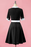 Robe verte col V