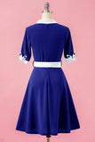 Robe verte col V