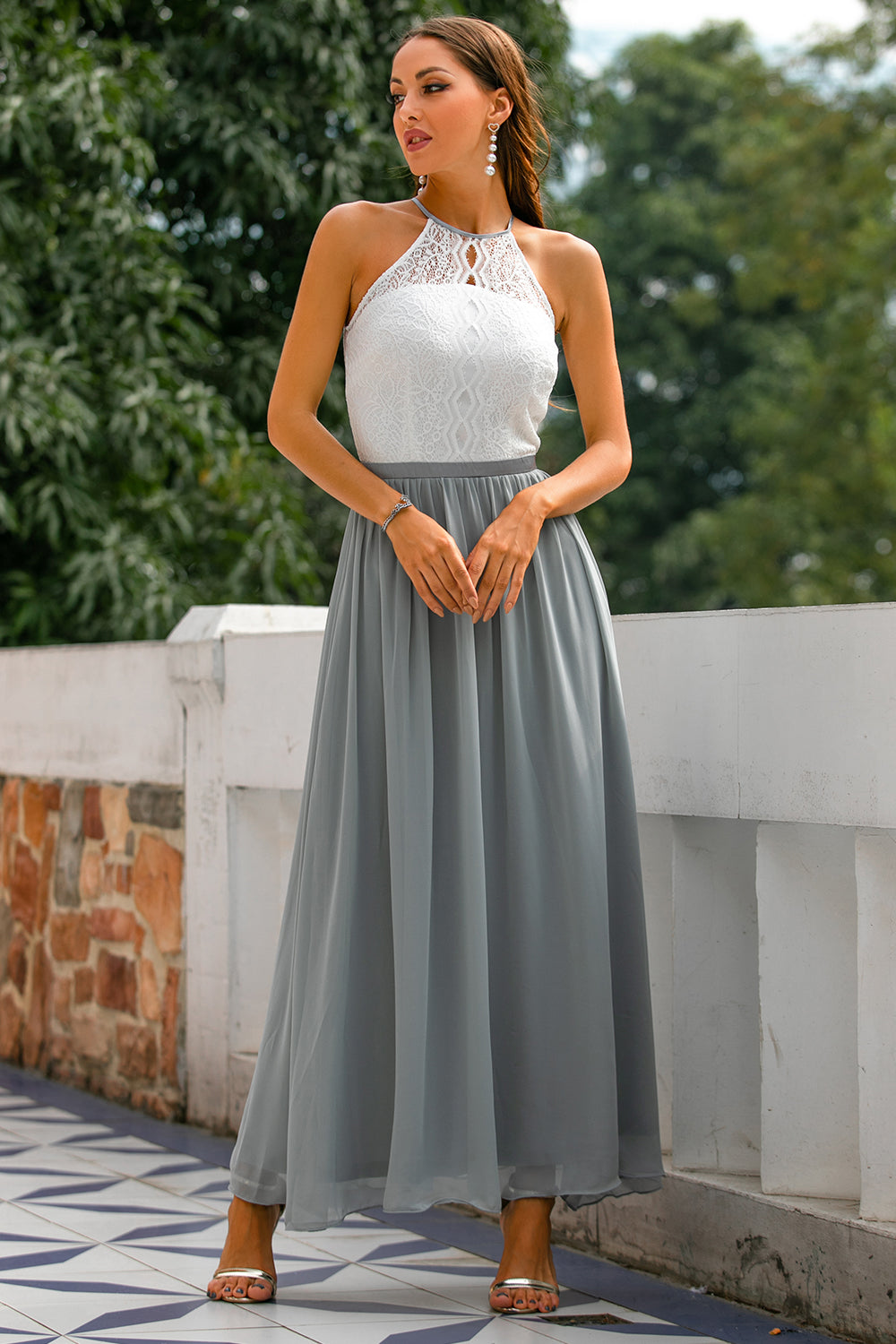Zaful Robe Moulante Grise ZAPAKA Robe Longue Grise Femmes Col Rond En Mousseline De Soie Zaful Robe Moulante Grise ZAPAKA Robe Longue Grise Femmes Col Rond En Mousseline De Soie