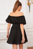 Robe de cocktail Épaules Dénudées Noires