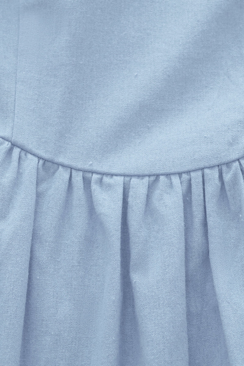 Charger l&#39;image dans la galerie, Style rétro Col carré Bleu Robe d’été