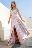 Blush Sequins Robe de bal avec fente