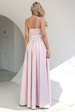 Blush Sequins Robe de bal avec fente