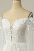 Charger l&#39;image dans la galerie, Luxueuse une ligne sur l’épaule Robe de mariée blanche avec appliques