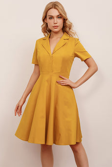 Robe jaune des années 1950
