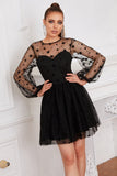 Manches longues Tulle Petite Robe Noire