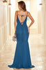 Charger l&#39;image dans la galerie, Robe de demoiselle d’honneur bleu encre haute-basse