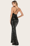 Robe noire Sequin Long Prom