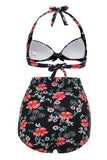 Maillots de bain Black Print Halter