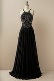 Robe Halter Prom Noire