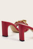 Charger l&#39;image dans la galerie, Pantoufles rouges de sandales pu