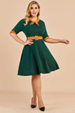 Robe verte col V