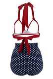 Maillots de bain Polka Dots Halter Bikini