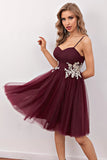 Robe Courte Bordeaux Swing