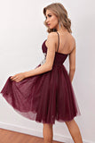 Robe Courte Bordeaux Swing