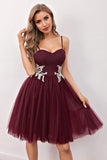 Robe Courte Bordeaux Swing