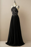 Robe Halter Prom Noire