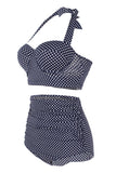 Maillots de bain Vintage Navy Polka Dots