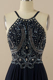 Robe Halter Prom Noire