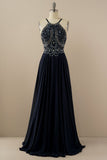 Robe Halter Prom Noire