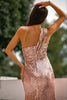 Charger l&#39;image dans la galerie, Robe de demoiselle d&#39;honneur de bal à paillettes en or rose