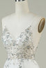 Charger l&#39;image dans la galerie, Magnifique Robe de mariée longue en tulle blanc à bretelles spaghetti avec perles
