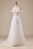 Détachable de l’épaule Corset Tulle A Line Robe de mariée
