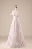 Ivoire détachable de l’épaule Corset Tulle Robe de mariée