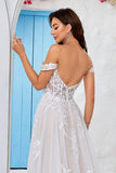 Détachable de l’épaule Corset Tulle A Line Robe de mariée